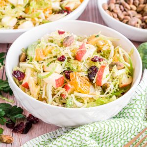 Brussels Sprout Salad in a serving bowl