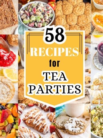 A collection of photos that represent the recipes in this What To Serve With Tea post.