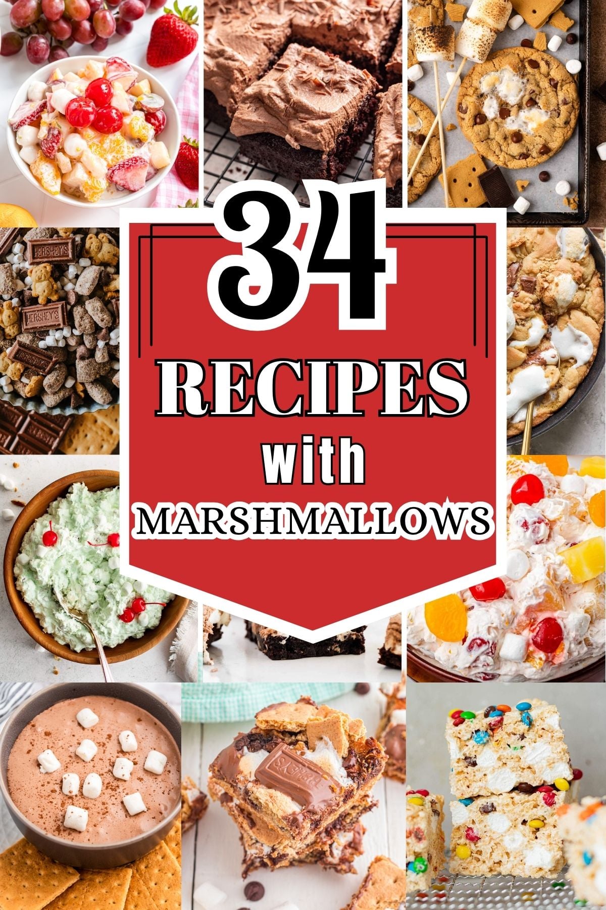 A collage of the marshmallow recipes included in this post.